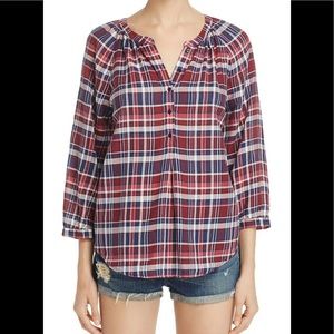 Joie Plaid Blouse